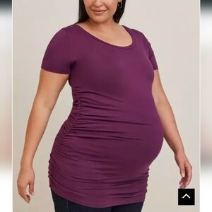 🎊 Torrid Maternity Super Soft Scoop Neck Shirred Tee
